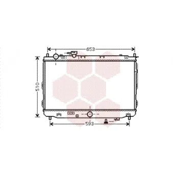 Radiateur, refroidissement du moteur VAN WEZEL 83002070