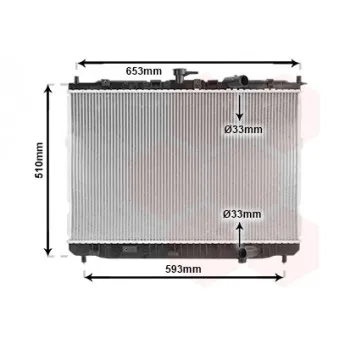 Radiateur, refroidissement du moteur VAN WEZEL 83002072