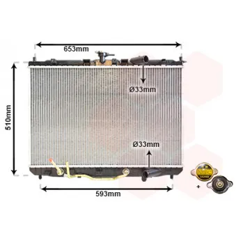 Radiateur, refroidissement du moteur VAN WEZEL 83002073