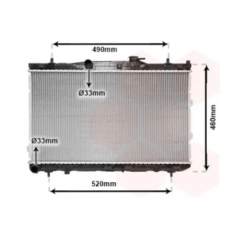 Radiateur, refroidissement du moteur VAN WEZEL 83002074