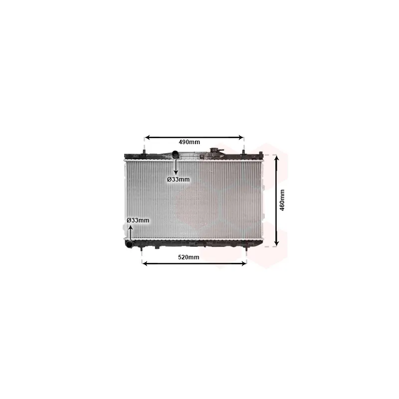 Radiateur, refroidissement du moteur VAN WEZEL 83002074