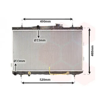 Radiateur, refroidissement du moteur VAN WEZEL 83002075