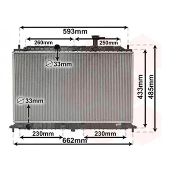 Radiateur, refroidissement du moteur VAN WEZEL 83002077