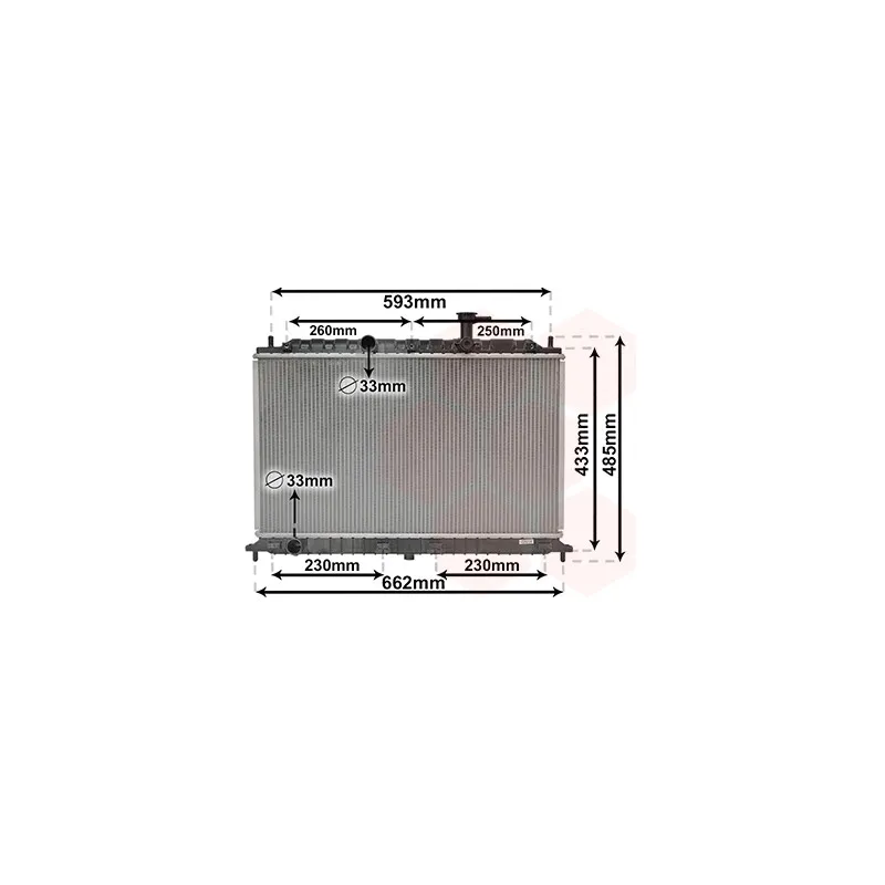 Radiateur, refroidissement du moteur VAN WEZEL 83002077
