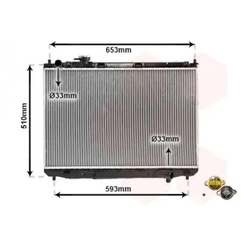 Radiateur, refroidissement du moteur VAN WEZEL 83002084