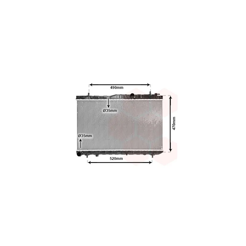 Radiateur, refroidissement du moteur VAN WEZEL 83002086
