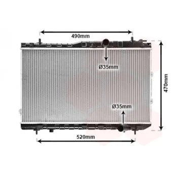 Radiateur, refroidissement du moteur VAN WEZEL 83002087