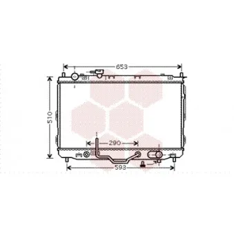 Radiateur, refroidissement du moteur VAN WEZEL 83002096
