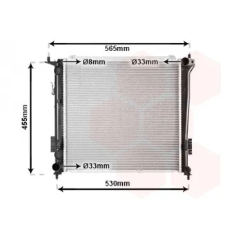 Radiateur, refroidissement du moteur VAN WEZEL 83002098