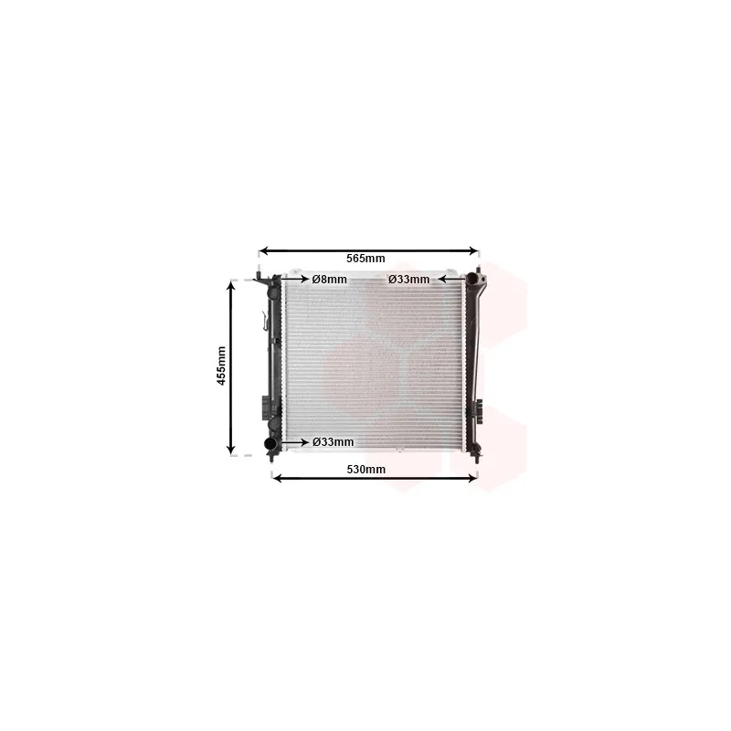 Radiateur, refroidissement du moteur VAN WEZEL 83002098