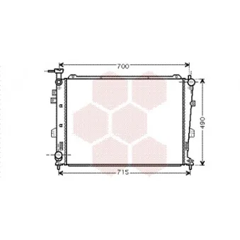 Radiateur, refroidissement du moteur VAN WEZEL 83002103