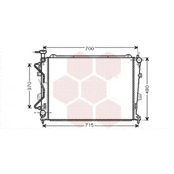 Radiateur, refroidissement du moteur VAN WEZEL 83002106