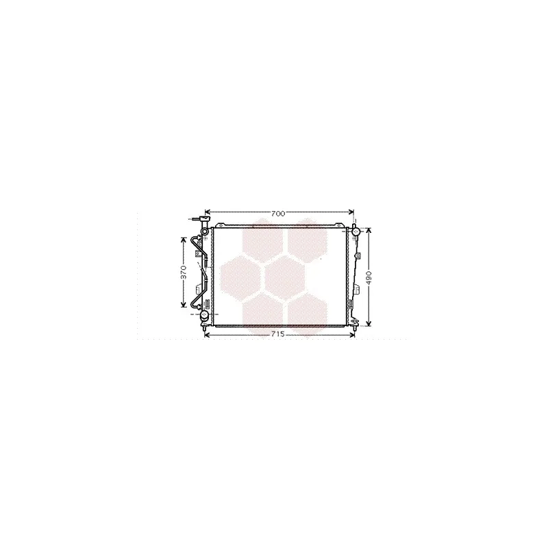 Radiateur, refroidissement du moteur VAN WEZEL 83002106