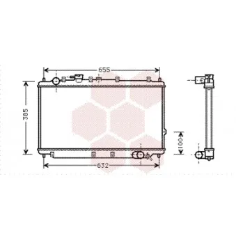 Radiateur, refroidissement du moteur VAN WEZEL 83002114