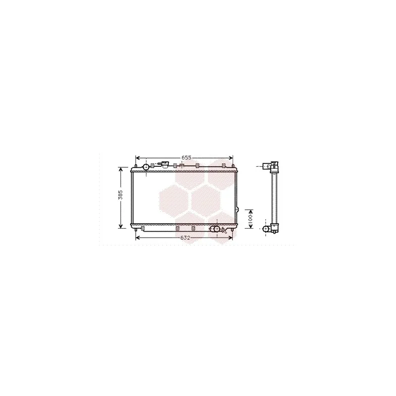 Radiateur, refroidissement du moteur VAN WEZEL 83002114