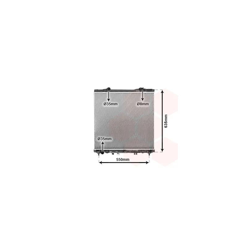 Radiateur, refroidissement du moteur VAN WEZEL 83002127