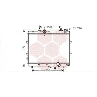 Radiateur, refroidissement du moteur VAN WEZEL