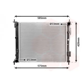 Radiateur, refroidissement du moteur VAN WEZEL 83002135