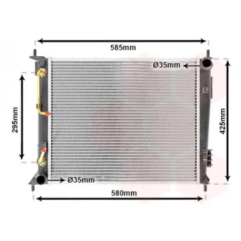 Radiateur, refroidissement du moteur VAN WEZEL 83002136