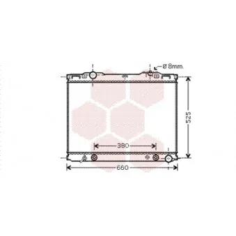 Radiateur, refroidissement du moteur VAN WEZEL 83002139