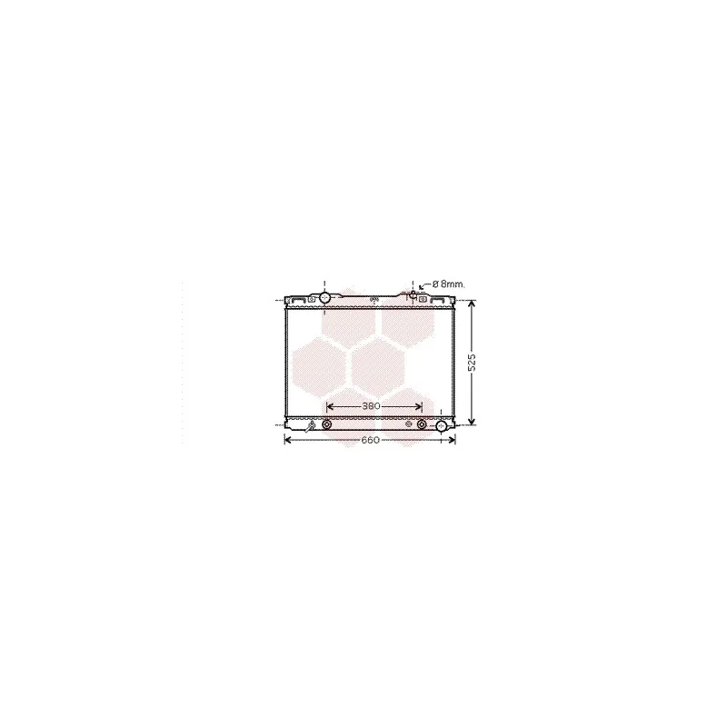 Radiateur, refroidissement du moteur VAN WEZEL 83002139