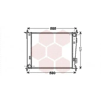 Radiateur, refroidissement du moteur VAN WEZEL 83002143