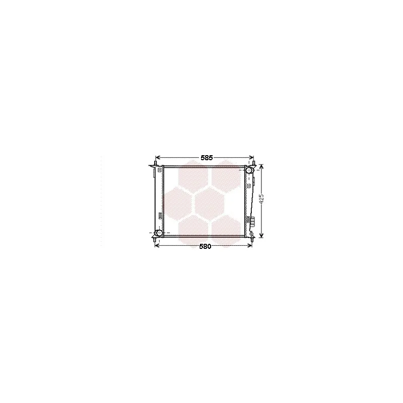 Radiateur, refroidissement du moteur VAN WEZEL 83002143