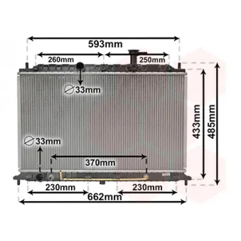 Radiateur, refroidissement du moteur VAN WEZEL 83002152