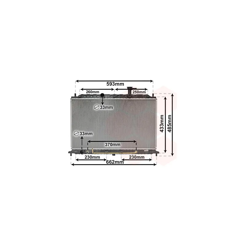 Radiateur, refroidissement du moteur VAN WEZEL 83002152