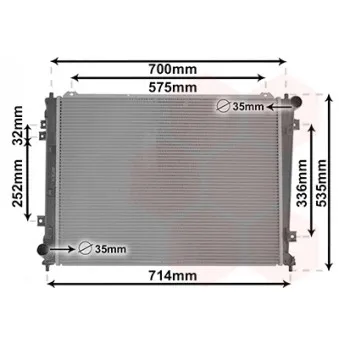 Radiateur, refroidissement du moteur VAN WEZEL 83002162