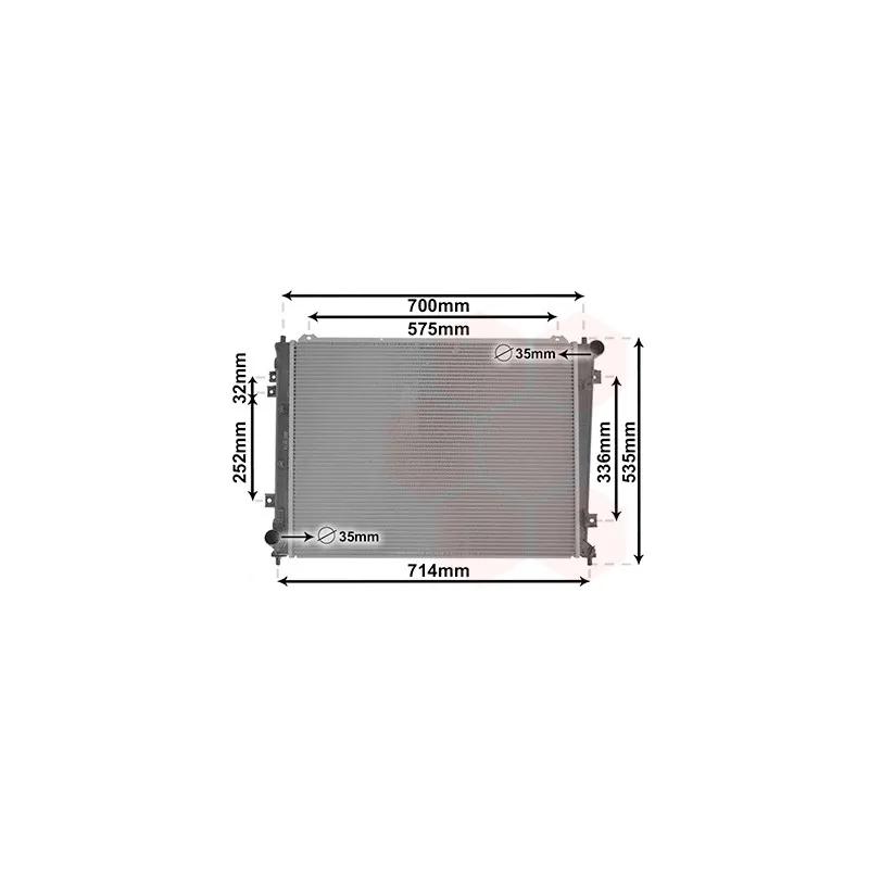 Radiateur, refroidissement du moteur VAN WEZEL 83002162