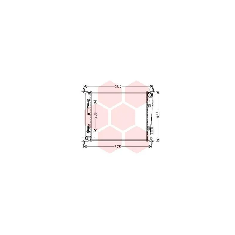 Radiateur, refroidissement du moteur VAN WEZEL 83002185