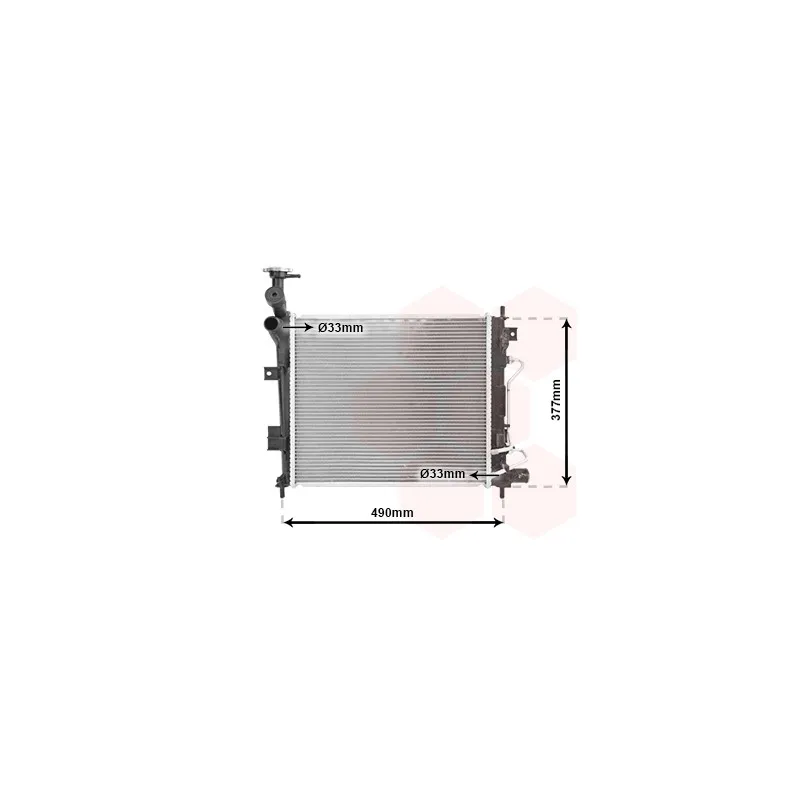 Radiateur, refroidissement du moteur VAN WEZEL 83002190