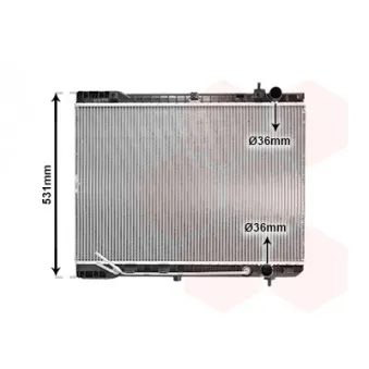 Radiateur, refroidissement du moteur VAN WEZEL 83002246