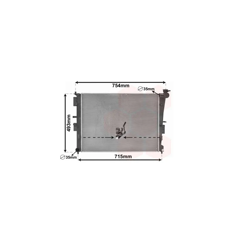 Radiateur, refroidissement du moteur VAN WEZEL 83002269