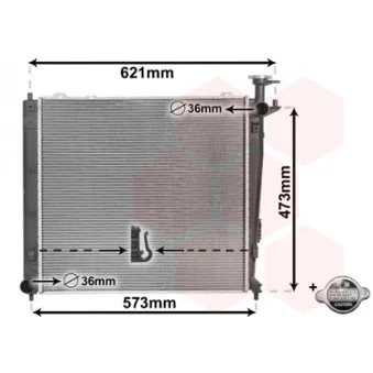 Radiateur, refroidissement du moteur VAN WEZEL