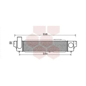 Intercooler, échangeur VAN WEZEL 83004140