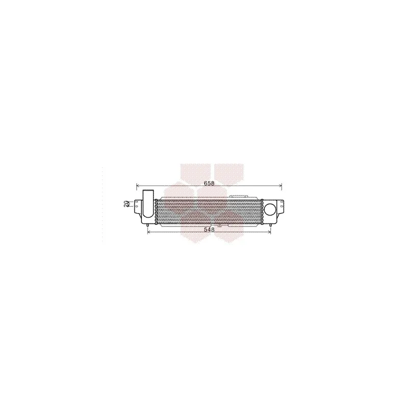Intercooler, échangeur VAN WEZEL 83004140