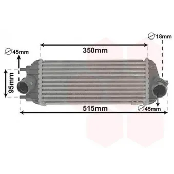 Intercooler, échangeur VAN WEZEL 83004281