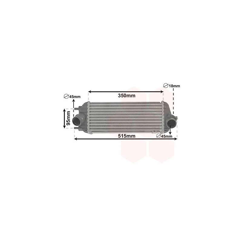 Intercooler, échangeur VAN WEZEL 83004281