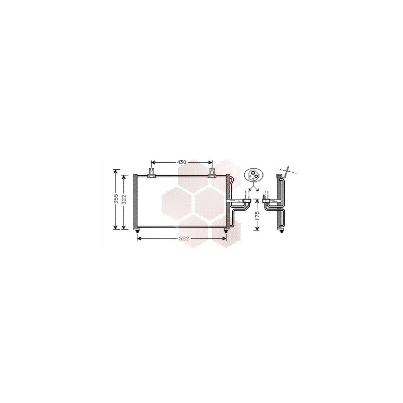 Condenseur, climatisation VAN WEZEL 83005005