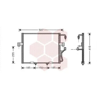 Condenseur, climatisation VAN WEZEL 83005015