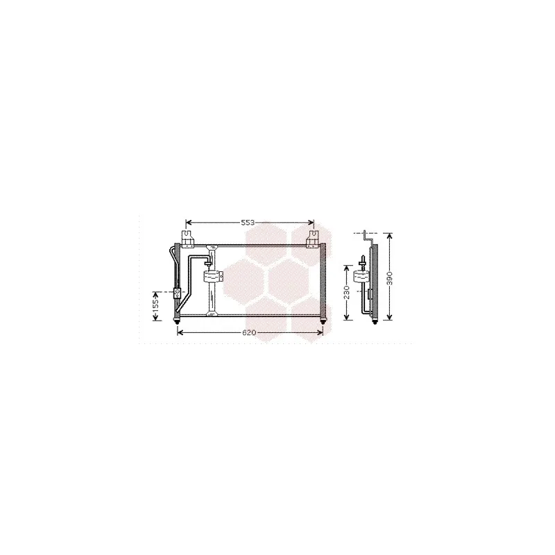 Condenseur, climatisation VAN WEZEL 83005027
