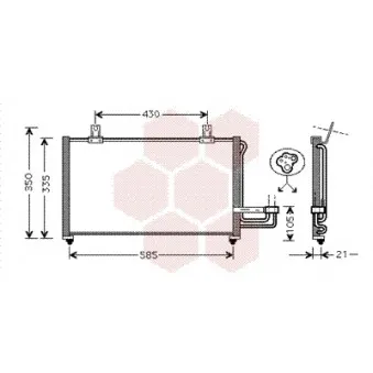 Condenseur, climatisation VAN WEZEL 83005032