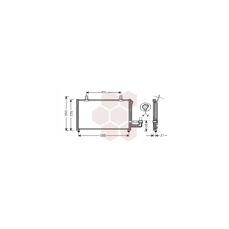 Condenseur, climatisation VAN WEZEL 83005032