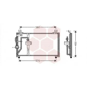 Condenseur, climatisation VAN WEZEL 83005062