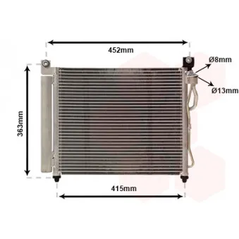 Condenseur, climatisation VAN WEZEL 83005065