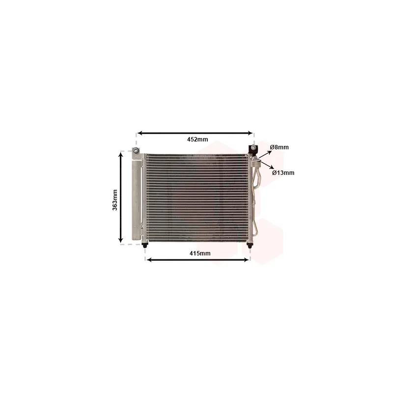 Condenseur, climatisation VAN WEZEL 83005065
