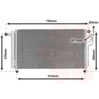 Condenseur, climatisation VAN WEZEL 83005081