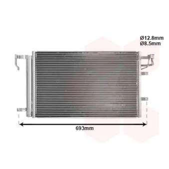 Condenseur, climatisation VAN WEZEL 83005093
